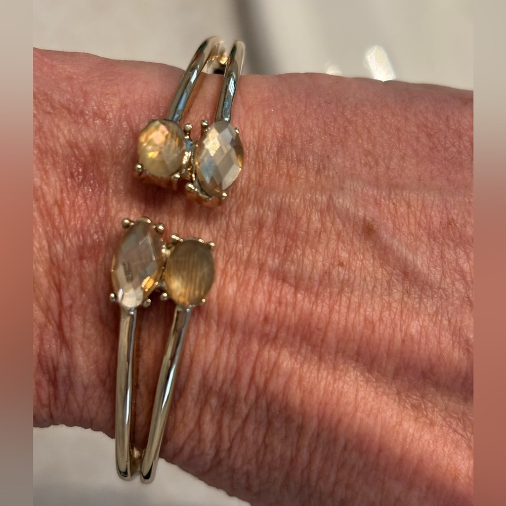 Anne Klein Gold-Tone Double Band Bracelet